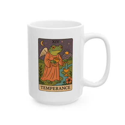 Ceramic Tarotoads! "Temperance" Mug - Embrace Your Journey, Unique Gift for Spiritualists, Mystical Tea and Coffee Lover, Astrology Decor, 11oz and 15oz