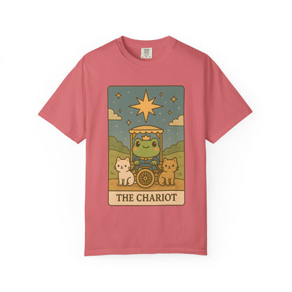 Cute Tarotoads "The Chariot" Unisex T-Shirt | Great for Halloween, Warm And Cozy, Great Gift Idea, Astrology Apparel, Unique Tarot Graphic T-Shirt, Good For Cold Weather