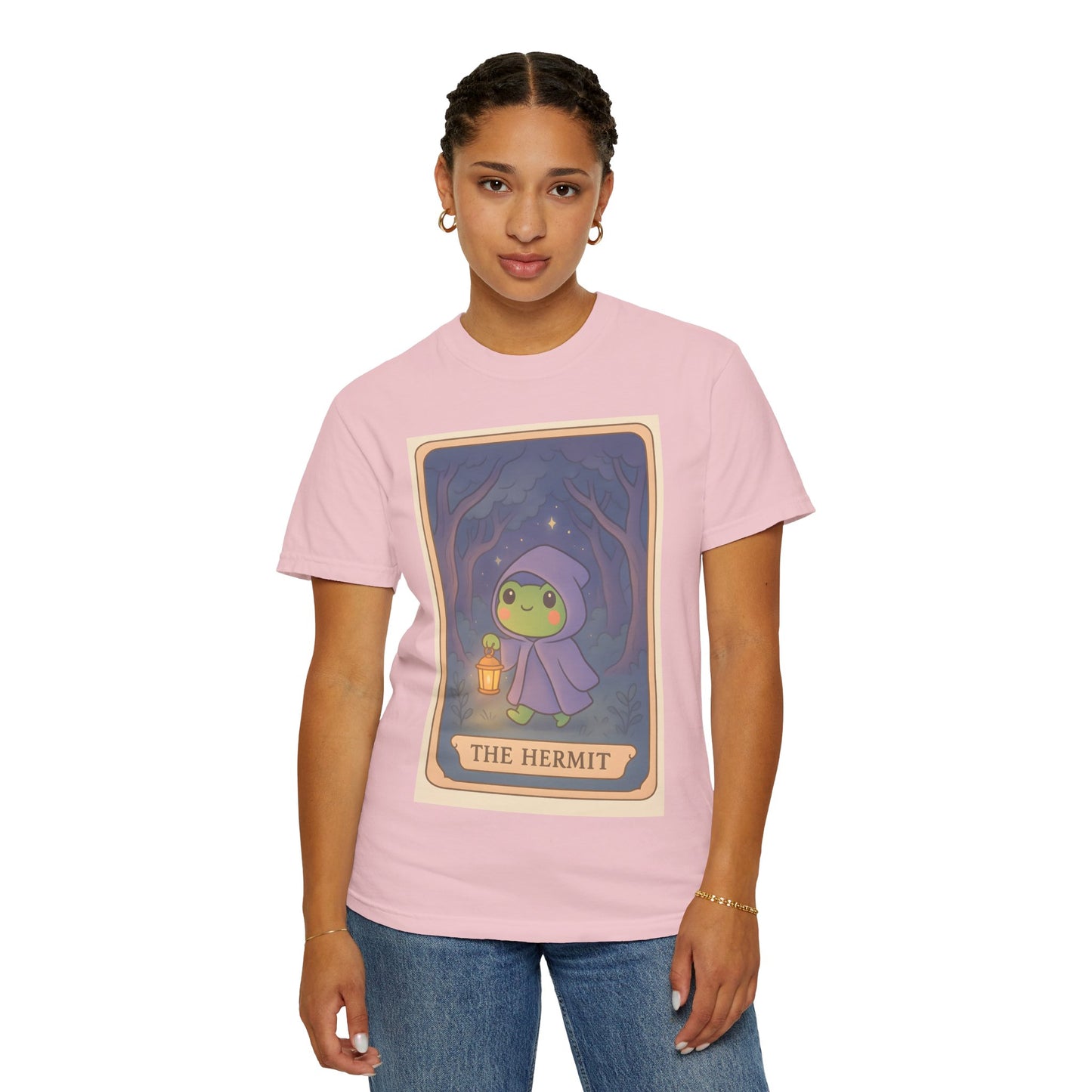 Unisex Garment-Dyed T-Shirt | Adorable Graphic T-shirt | Tarotoads! - “The Hermit"