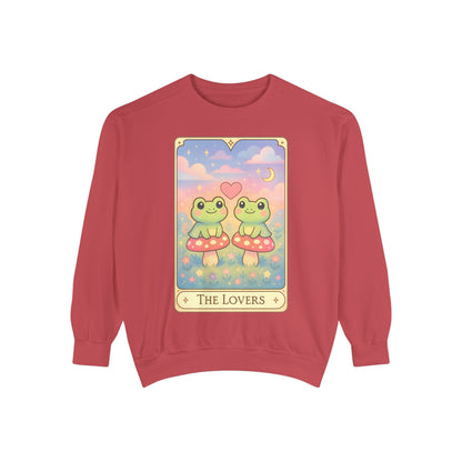Cozy Tarotoads "The Lovers" Unisex Sweatshirt | Astrology Apparel, Perfect for Halloween, Gift for Friends Family, Great For Frog and Tarot Lovers, Great For Cold Weather
