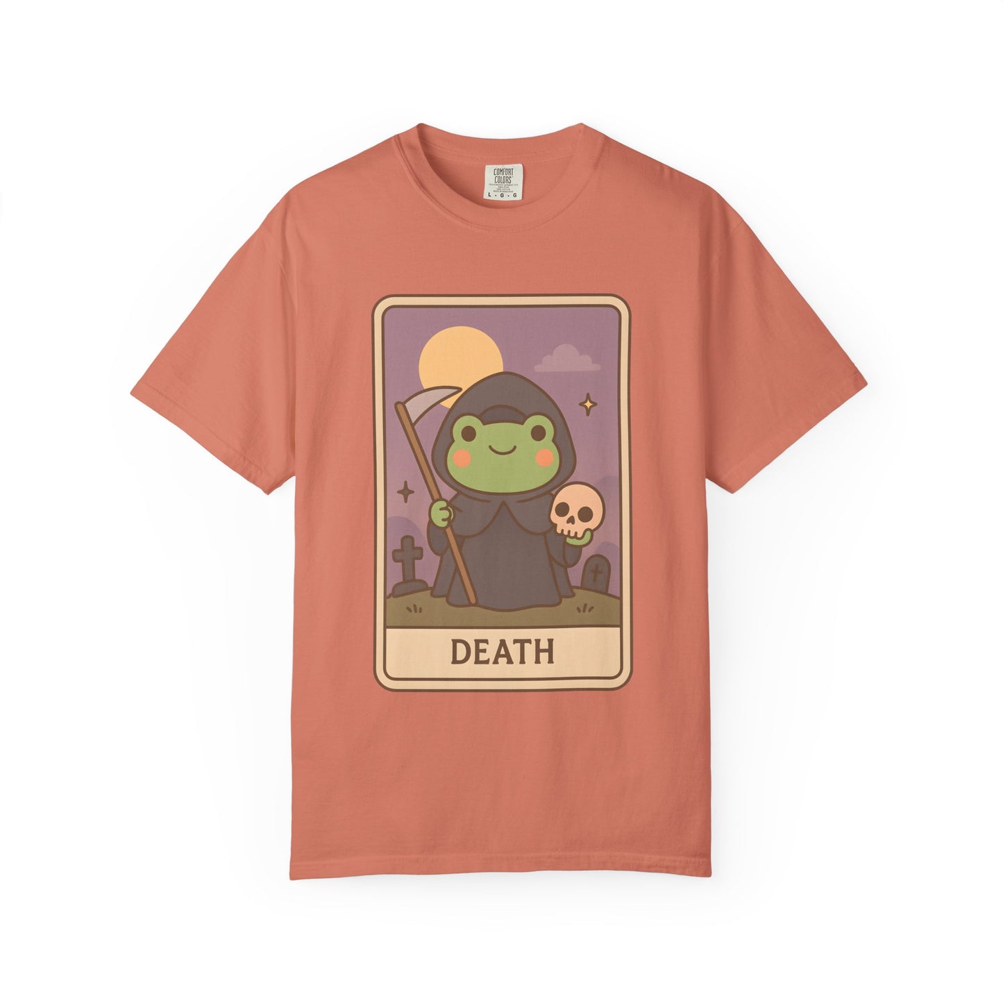 Unisex Garment-Dyed T-Shirt | Adorable Graphic T-shirt | Tarotoads! - “Death"