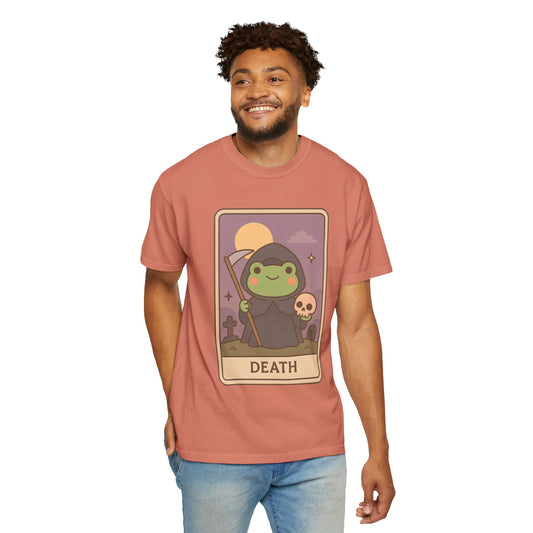 Unisex Garment-Dyed T-Shirt | Adorable Graphic T-shirt | Tarotoads! - “Death"