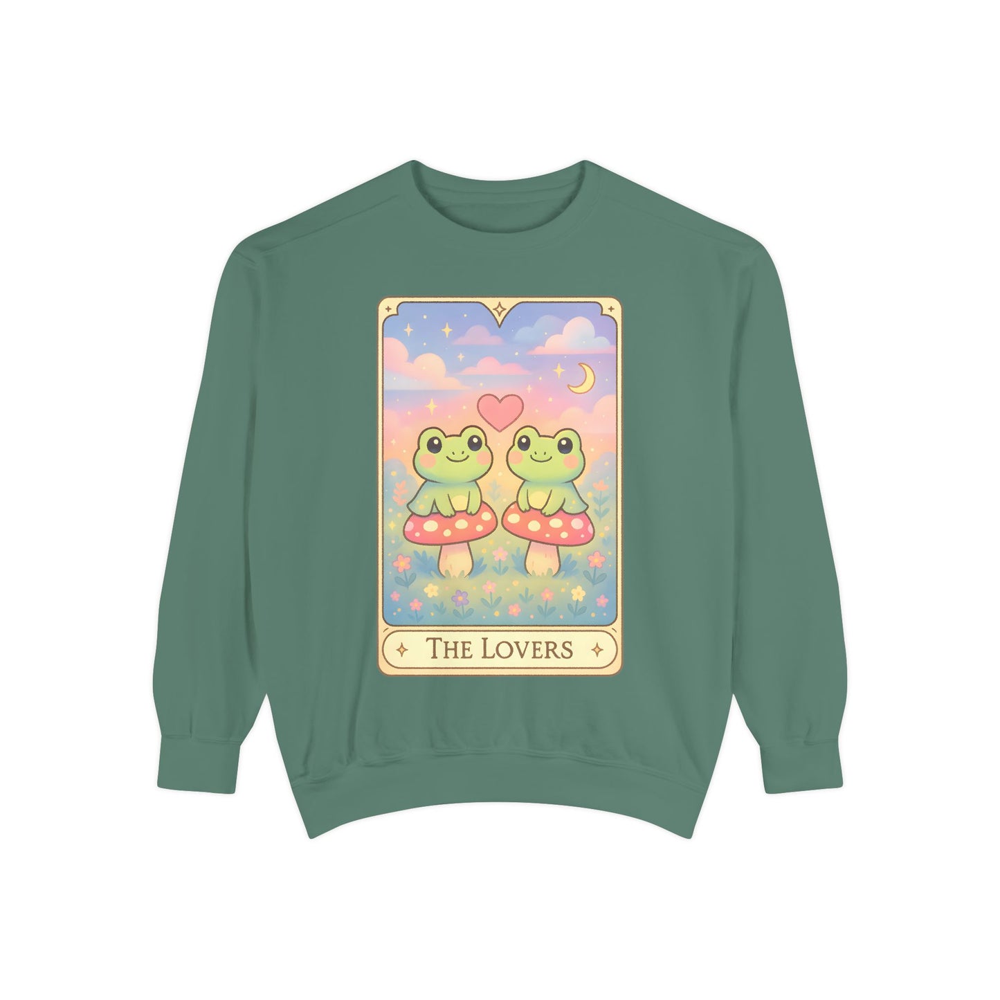 Cozy Tarotoads "The Lovers" Unisex Sweatshirt | Astrology Apparel, Perfect for Halloween, Gift for Friends Family, Great For Frog and Tarot Lovers, Great For Cold Weather