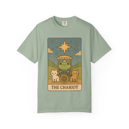 Cute Tarotoads "The Chariot" Unisex T-Shirt | Great for Halloween, Warm And Cozy, Great Gift Idea, Astrology Apparel, Unique Tarot Graphic T-Shirt, Good For Cold Weather