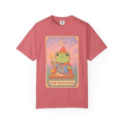 Unisex Garment-Dyed T-Shirt | Adorable Graphic T-shirt | Tarotoads! - “The Magician"