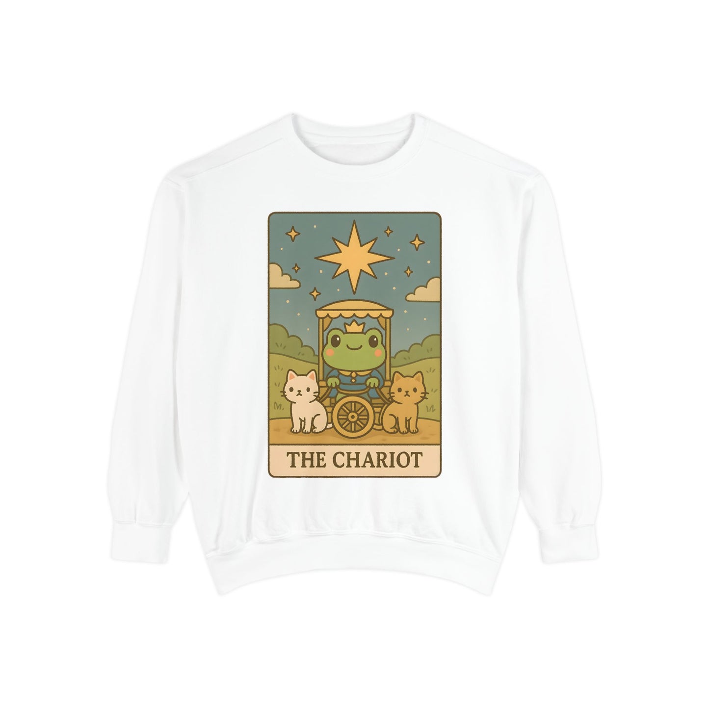 Cozy Tarotoads "The Chariot" Unisex Sweatshirt | Astrology Apparel, Perfect for Halloween, Gift for Friends Family, Great For Frog and Tarot Lovers, Great For Cold Weather
