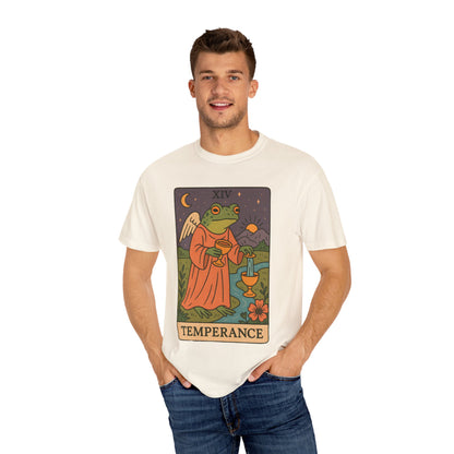 Frog Temperance T-Shirt | Unisex Vintage Style Tee for Nature Lovers, Tarot Fans, Eco-Friendly Gift, Bohemian Apparel, Casual Wear