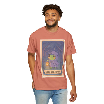 Unisex Garment-Dyed T-Shirt | Adorable Graphic T-shirt | Tarotoads! - “The Hermit"