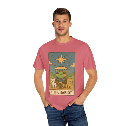 Cute Tarotoads "The Chariot" Unisex T-Shirt | Great for Halloween, Warm And Cozy, Great Gift Idea, Astrology Apparel, Unique Tarot Graphic T-Shirt, Good For Cold Weather