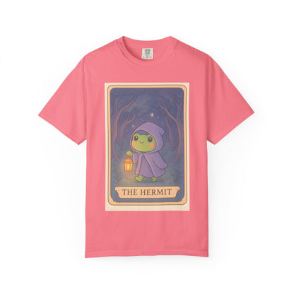 Unisex Garment-Dyed T-Shirt | Adorable Graphic T-shirt | Tarotoads! - “The Hermit"