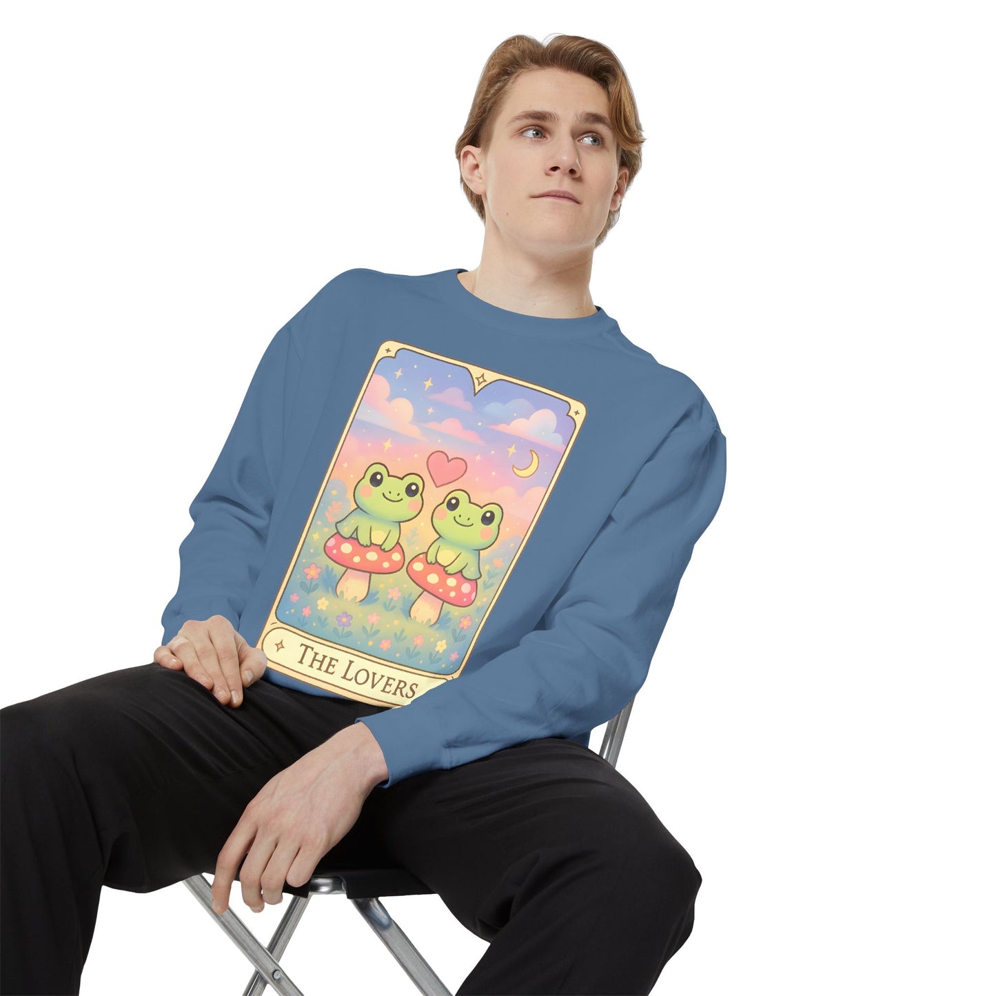 Cozy Tarotoads "The Lovers" Unisex Sweatshirt | Astrology Apparel, Perfect for Halloween, Gift for Friends Family, Great For Frog and Tarot Lovers, Great For Cold Weather