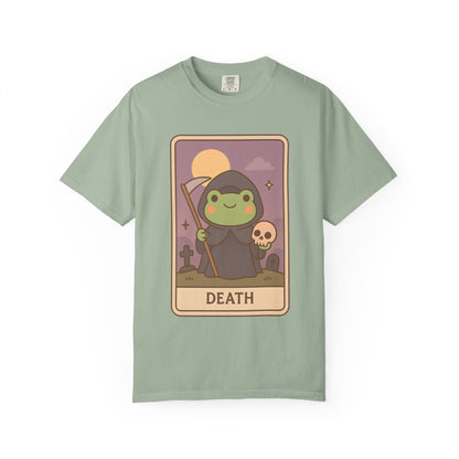 Unisex Garment-Dyed T-Shirt | Adorable Graphic T-shirt | Tarotoads! - “Death"