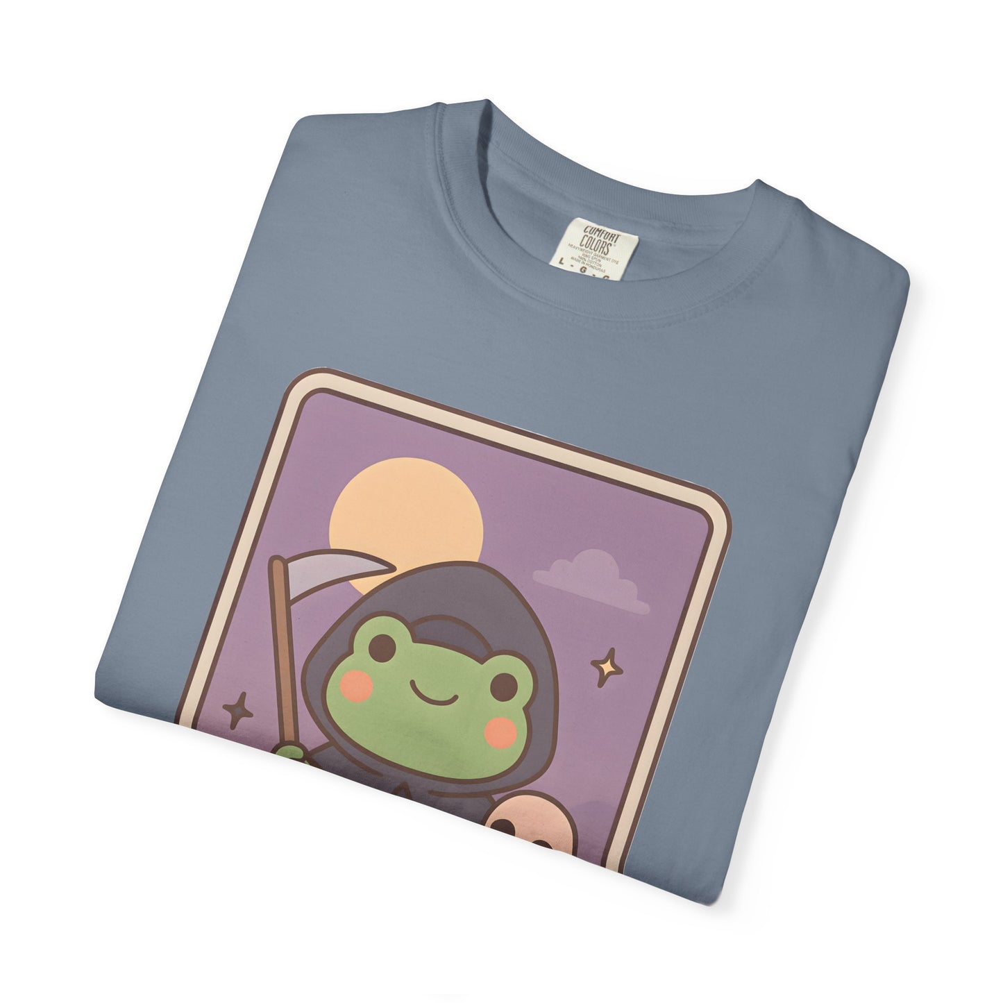 Cute Tarotoads "Death" Unisex T-Shirt | Great for Halloween, Warm And Cozy, Great Gift Idea, Astrology Apparel, Unique Tarot Graphic T-Shirt, Good For Cold Weather