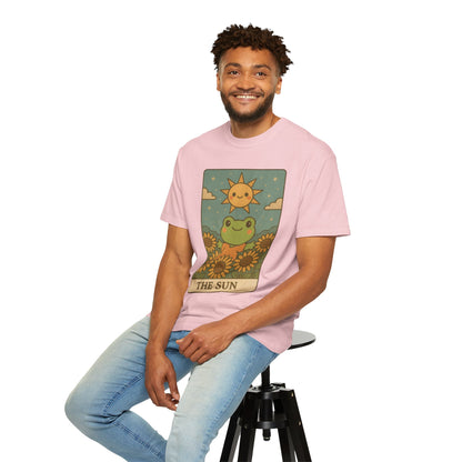 Cute Tarotoads "The Sun" Unisex T-Shirt | Great for Halloween, Warm And Cozy, Great Gift Idea, Astrology Apparel, Unique Tarot Graphic T-Shirt, Good For Cold Weather