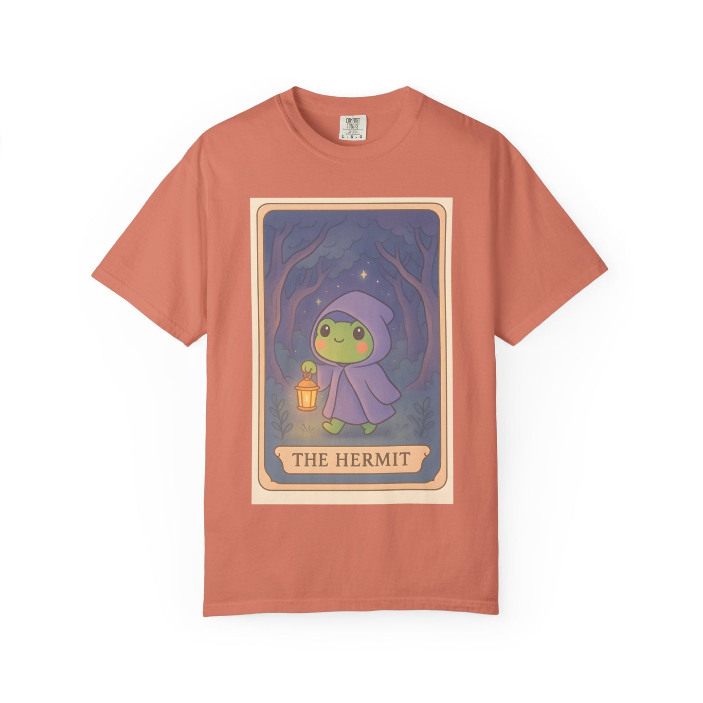 Unisex Garment-Dyed T-Shirt | Adorable Graphic T-shirt | Tarotoads! - “The Hermit"