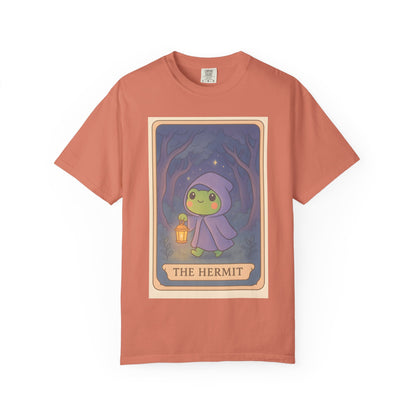 Unisex Garment-Dyed T-Shirt | Adorable Graphic T-shirt | Tarotoads! - “The Hermit"