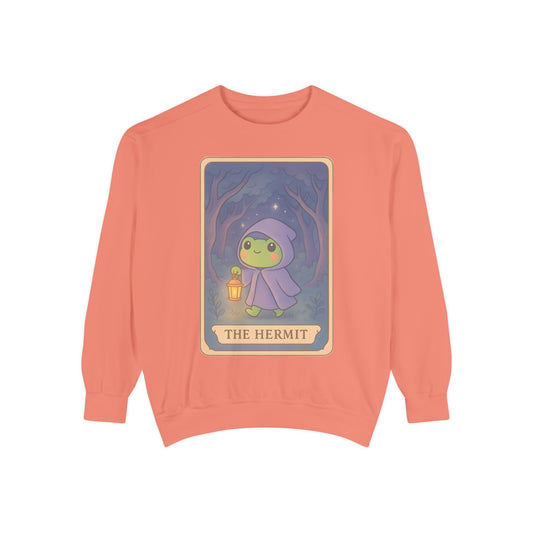 Cozy Tarotoads "The Hermit" Unisex Sweatshirt | Gift for Tarot Lovers, Astrology Apparel, Casual Everyday Wear
