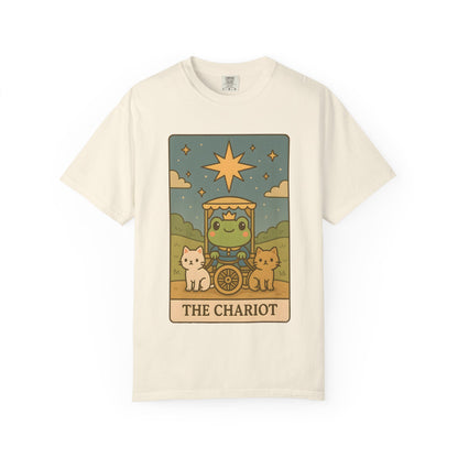 Cute Tarotoads "The Chariot" Unisex T-Shirt | Great for Halloween, Warm And Cozy, Great Gift Idea, Astrology Apparel, Unique Tarot Graphic T-Shirt, Good For Cold Weather