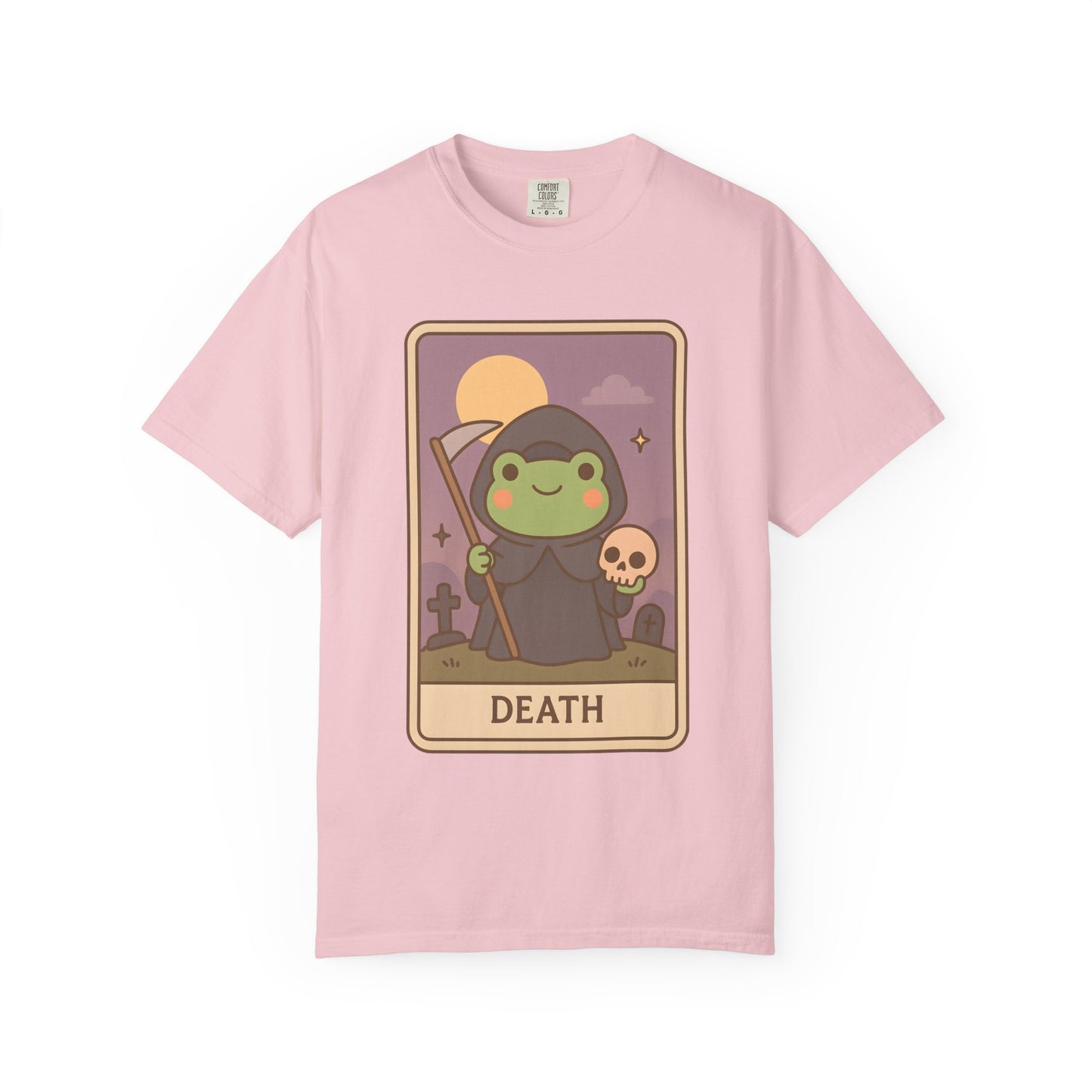 Unisex Garment-Dyed T-Shirt | Adorable Graphic T-shirt | Tarotoads! - “Death"