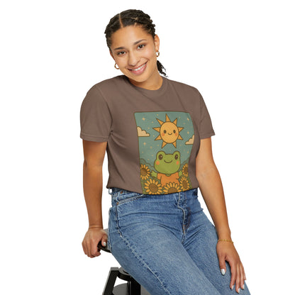 Cute Tarotoads "The Sun" Unisex T-Shirt | Great for Halloween, Warm And Cozy, Great Gift Idea, Astrology Apparel, Unique Tarot Graphic T-Shirt, Good For Cold Weather