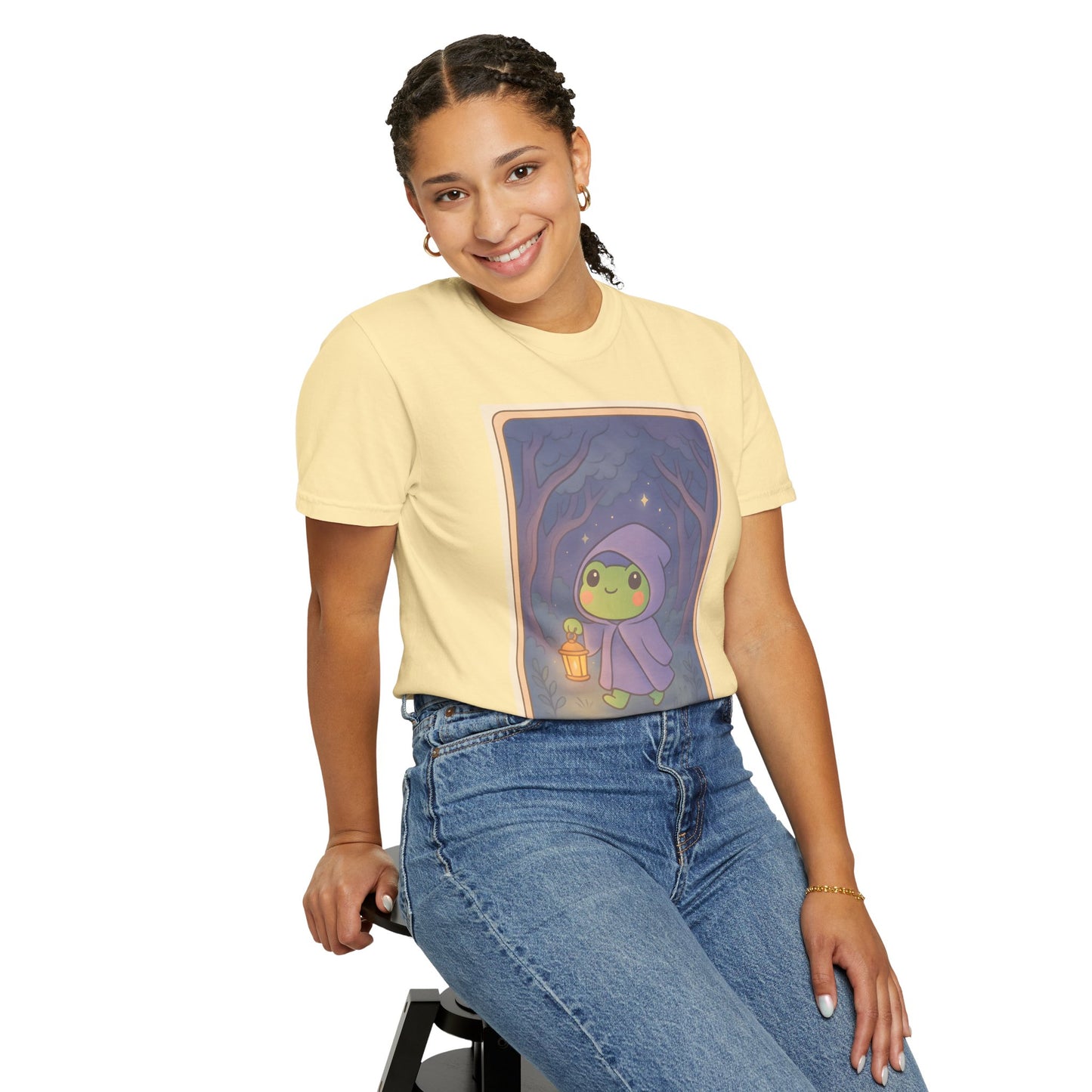 Unisex Garment-Dyed T-Shirt | Adorable Graphic T-shirt | Tarotoads! - “The Hermit"