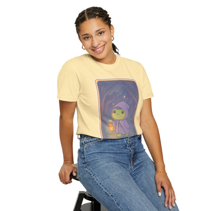 Unisex Garment-Dyed T-Shirt | Adorable Graphic T-shirt | Tarotoads! - “The Hermit"