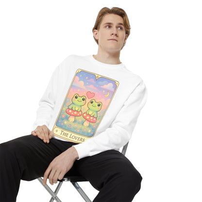 Cozy Tarotoads "The Lovers" Unisex Sweatshirt | Astrology Apparel, Perfect for Halloween, Gift for Friends Family, Great For Frog and Tarot Lovers, Great For Cold Weather
