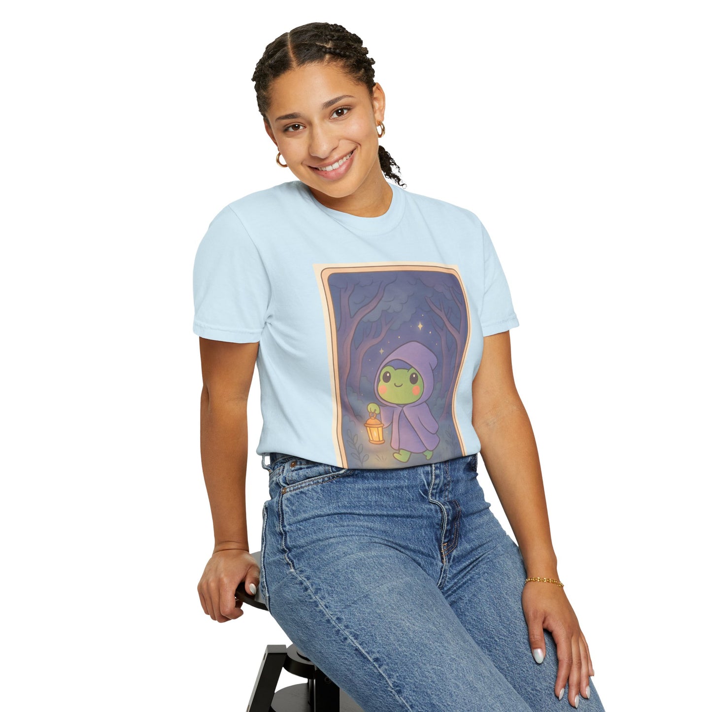 Unisex Garment-Dyed T-Shirt | Adorable Graphic T-shirt | Tarotoads! - “The Hermit"
