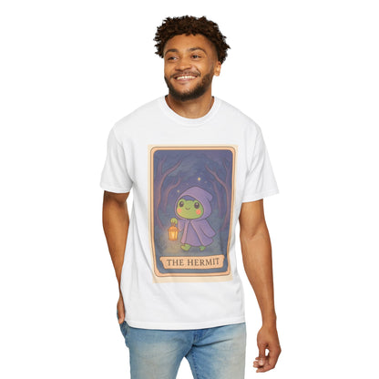 Unisex Garment-Dyed T-Shirt | Adorable Graphic T-shirt | Tarotoads! - “The Hermit"