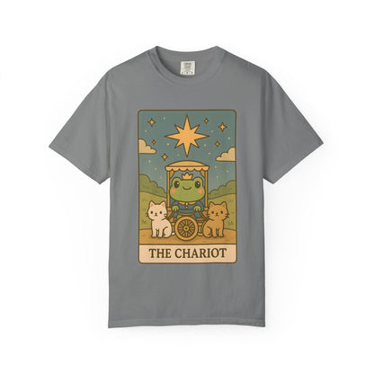 Cute Tarotoads "The Chariot" Unisex T-Shirt | Great for Halloween, Warm And Cozy, Great Gift Idea, Astrology Apparel, Unique Tarot Graphic T-Shirt, Good For Cold Weather