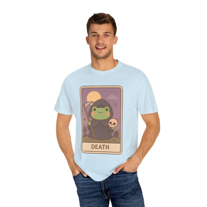 Unisex Garment-Dyed T-Shirt | Adorable Graphic T-shirt | Tarotoads! - “Death"