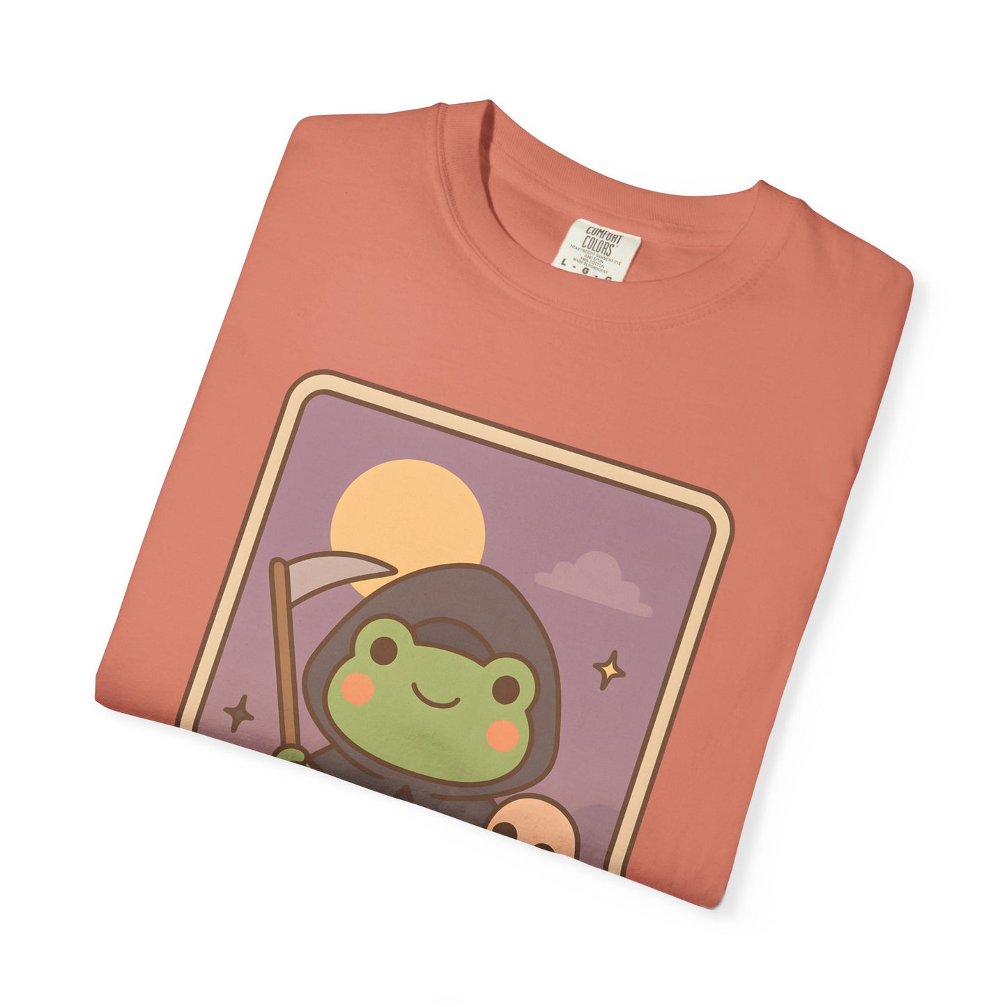 Unisex Garment-Dyed T-Shirt | Adorable Graphic T-shirt | Tarotoads! - “Death"