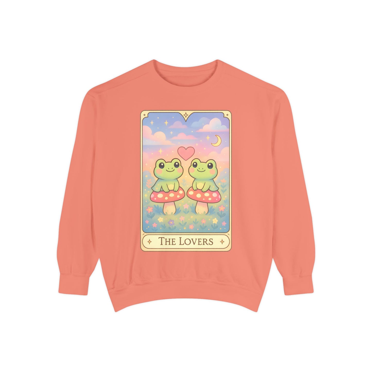 Cozy Tarotoads "The Lovers" Unisex Sweatshirt | Astrology Apparel, Perfect for Halloween, Gift for Friends Family, Great For Frog and Tarot Lovers, Great For Cold Weather