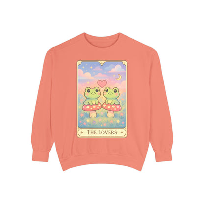 Cozy Tarotoads "The Lovers" Unisex Sweatshirt | Astrology Apparel, Perfect for Halloween, Gift for Friends Family, Great For Frog and Tarot Lovers, Great For Cold Weather
