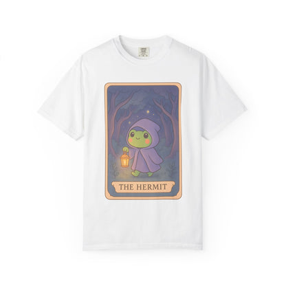 Cute Tarotoads "The Hermit" Unisex T-Shirt | Great for Halloween, Warm And Cozy, Great Gift Idea, Astrology Apparel, Unique Tarot Graphic T-Shirt, Good For Cold Weather