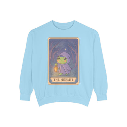 Cozy Tarotoads "The Hermit" Unisex Sweatshirt | Gift for Tarot Lovers, Astrology Apparel, Casual Everyday Wear