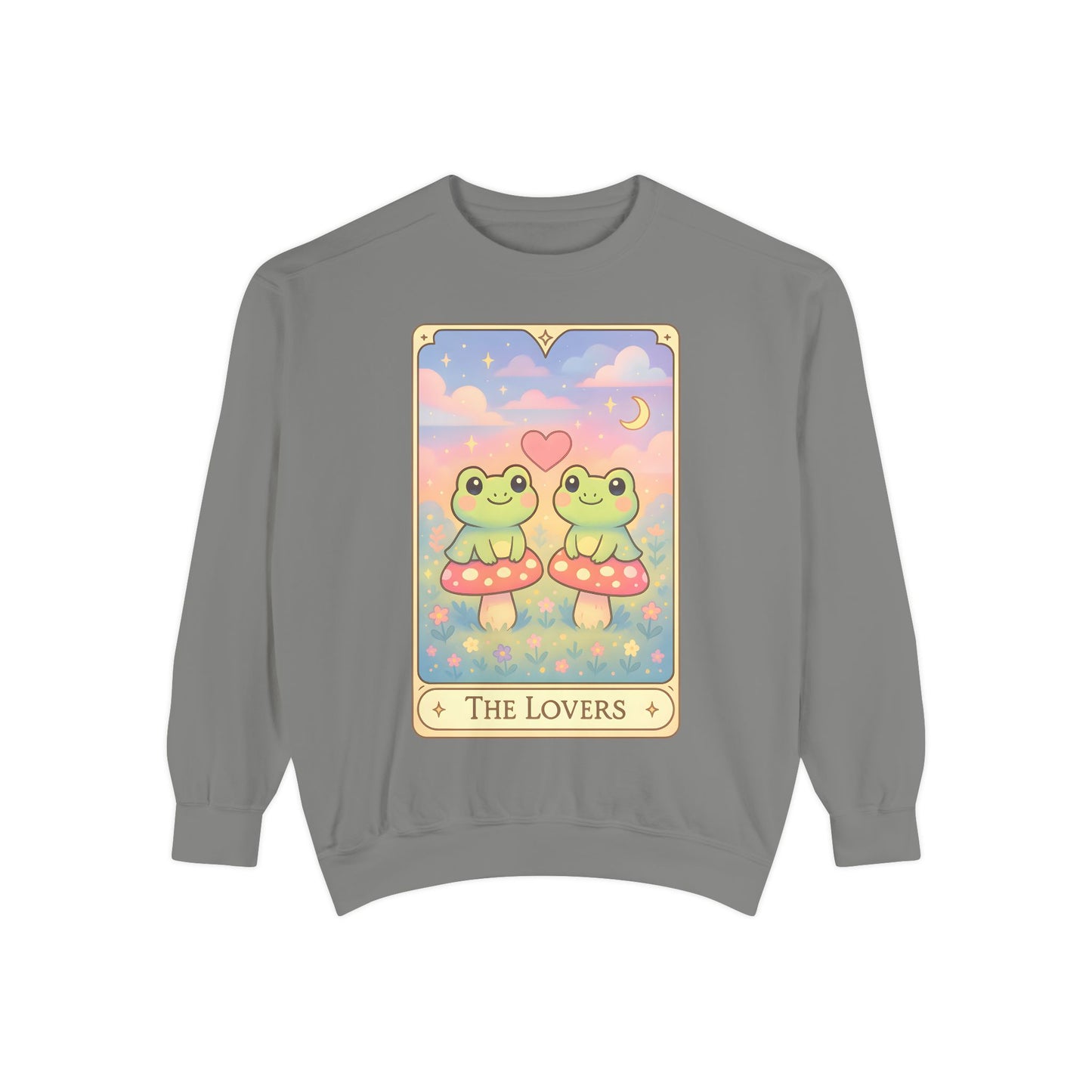 Cozy Tarotoads "The Lovers" Unisex Sweatshirt | Astrology Apparel, Perfect for Halloween, Gift for Friends Family, Great For Frog and Tarot Lovers, Great For Cold Weather