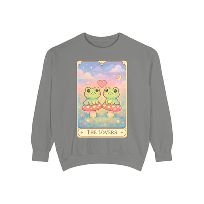 Cozy Tarotoads "The Lovers" Unisex Sweatshirt | Astrology Apparel, Perfect for Halloween, Gift for Friends Family, Great For Frog and Tarot Lovers, Great For Cold Weather
