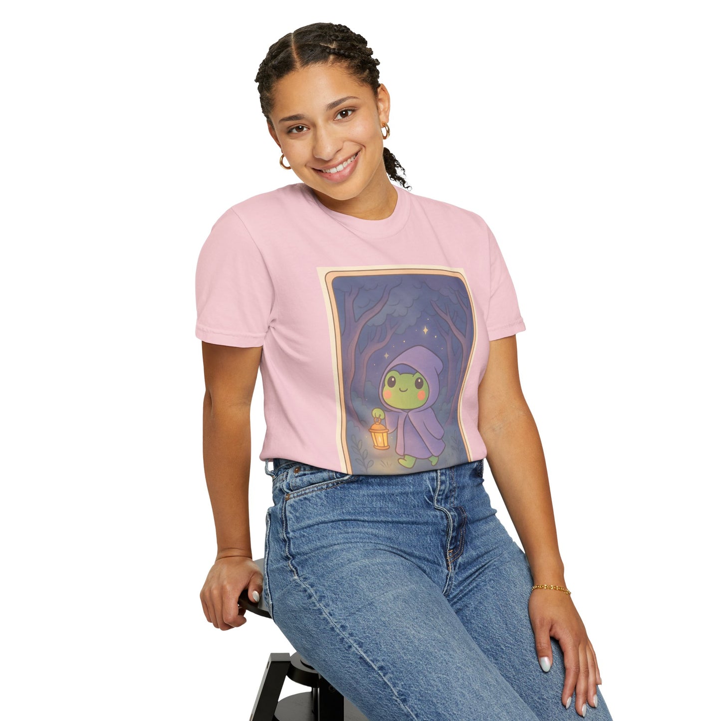 Unisex Garment-Dyed T-Shirt | Adorable Graphic T-shirt | Tarotoads! - “The Hermit"