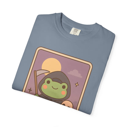 Unisex Garment-Dyed T-Shirt | Adorable Graphic T-shirt | Tarotoads! - “Death"