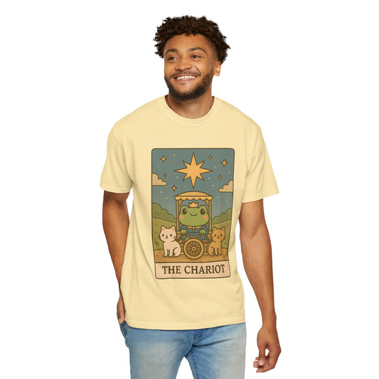 Cute Tarotoads "The Chariot" Unisex T-Shirt | Great for Halloween, Warm And Cozy, Great Gift Idea, Astrology Apparel, Unique Tarot Graphic T-Shirt, Good For Cold Weather