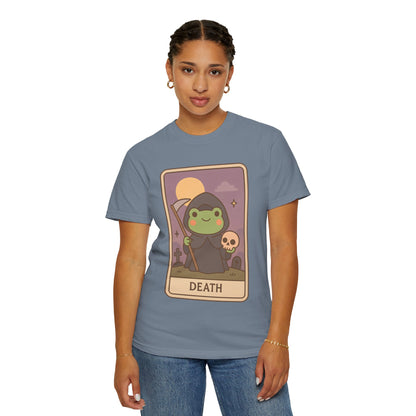 Unisex Garment-Dyed T-Shirt | Adorable Graphic T-shirt | Tarotoads! - “Death"