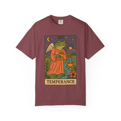 Frog Temperance T-Shirt | Unisex Vintage Style Tee for Nature Lovers, Tarot Fans, Eco-Friendly Gift, Bohemian Apparel, Casual Wear