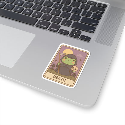 Cute Tarotoads! Frog Art - "Death" | Kiss-Cut Stickers