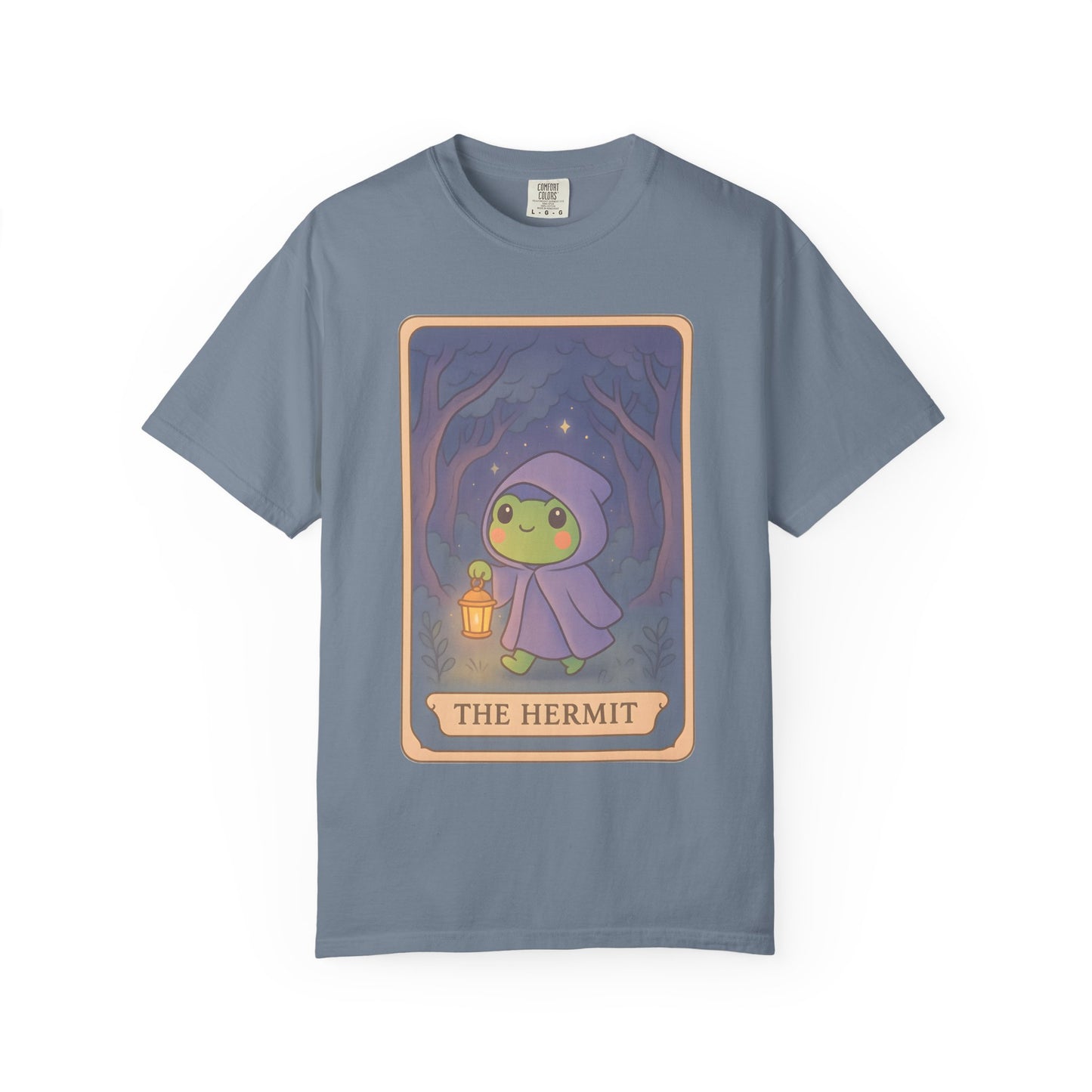 Cute Tarotoads "The Hermit" Unisex T-Shirt | Great for Halloween, Warm And Cozy, Great Gift Idea, Astrology Apparel, Unique Tarot Graphic T-Shirt, Good For Cold Weather