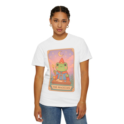 Unisex Garment-Dyed T-Shirt | Adorable Graphic T-shirt | Tarotoads! - “The Magician"