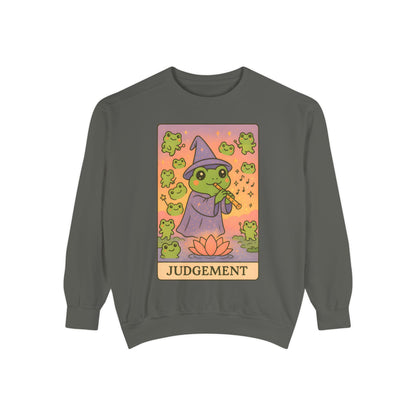 Cozy Tarotoads "Judgement" Unisex Sweatshirt | Astrology Apparel, Perfect for Casual Wear, Gift for Friends Family, Great For Frog and Tarot Lovers, Unisex Apparel