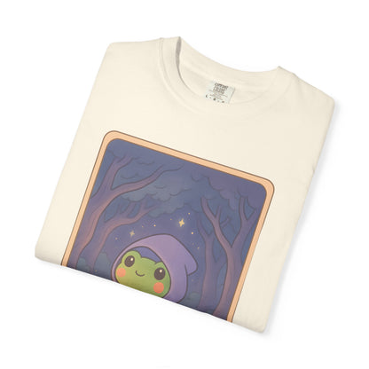 Cute Tarotoads "The Hermit" Unisex T-Shirt | Great for Halloween, Warm And Cozy, Great Gift Idea, Astrology Apparel, Unique Tarot Graphic T-Shirt, Good For Cold Weather