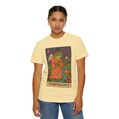 Frog Temperance T-Shirt | Unisex Vintage Style Tee for Nature Lovers, Tarot Fans, Eco-Friendly Gift, Bohemian Apparel, Casual Wear
