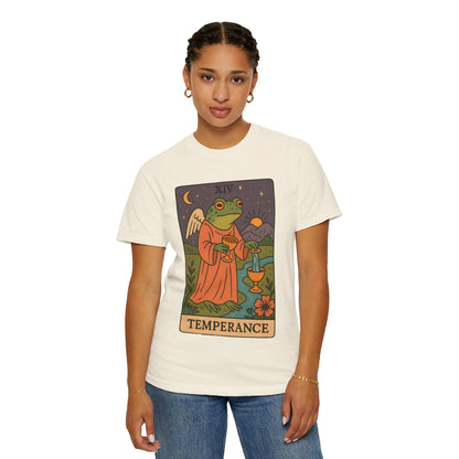Frog Temperance T-Shirt | Unisex Vintage Style Tee for Nature Lovers, Tarot Fans, Eco-Friendly Gift, Bohemian Apparel, Casual Wear
